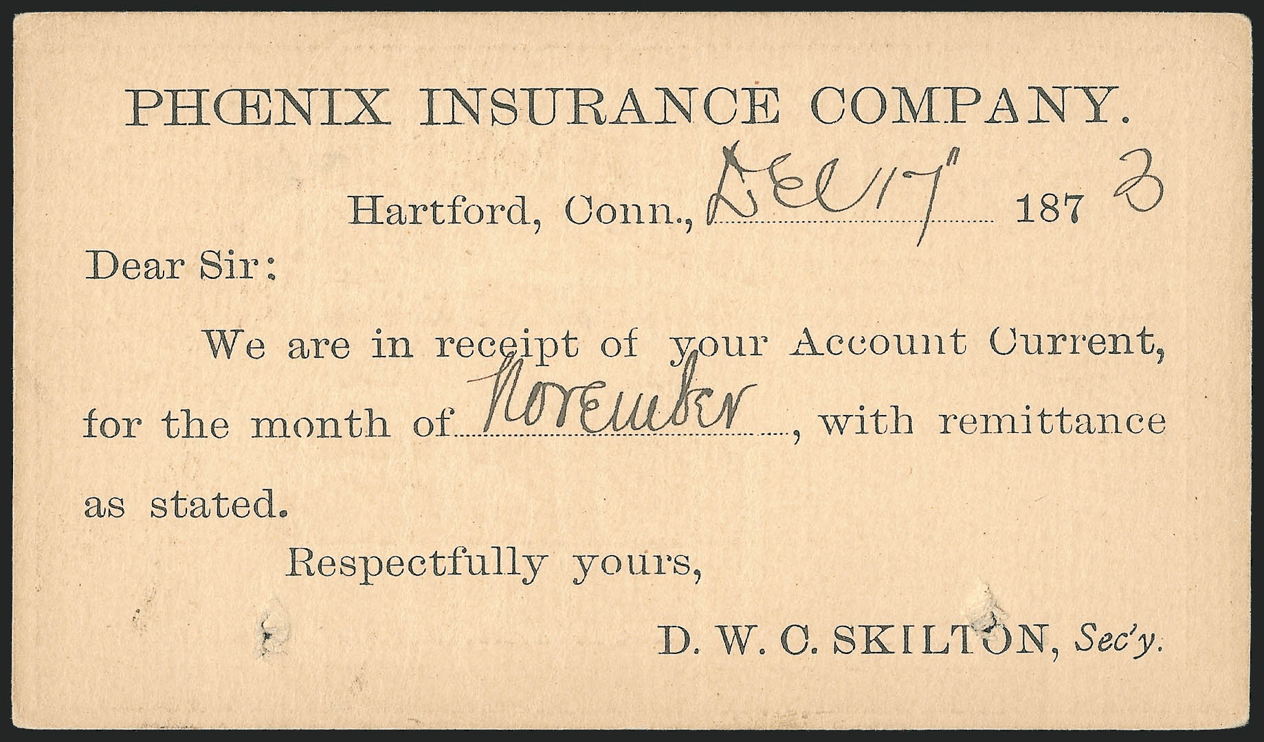 Sale no. 1223 — Lot no. 8520 — Siegel Auction Galleries